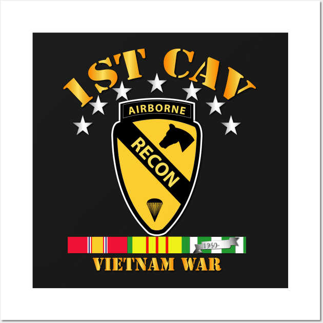 1st  Cav - Recon w Abn Tab - VN War SVC Ribbons Wall Art by twix123844